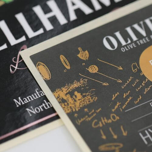 Label-with-matt-film-lamination